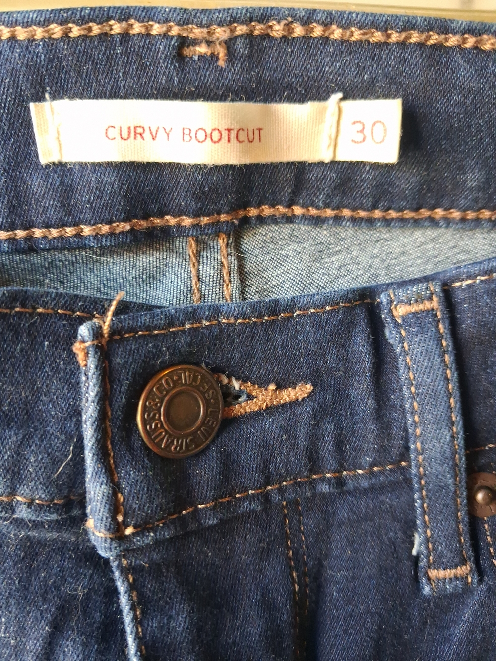 Levi's Curvy Bootcut Dark Blue Denim Jeans